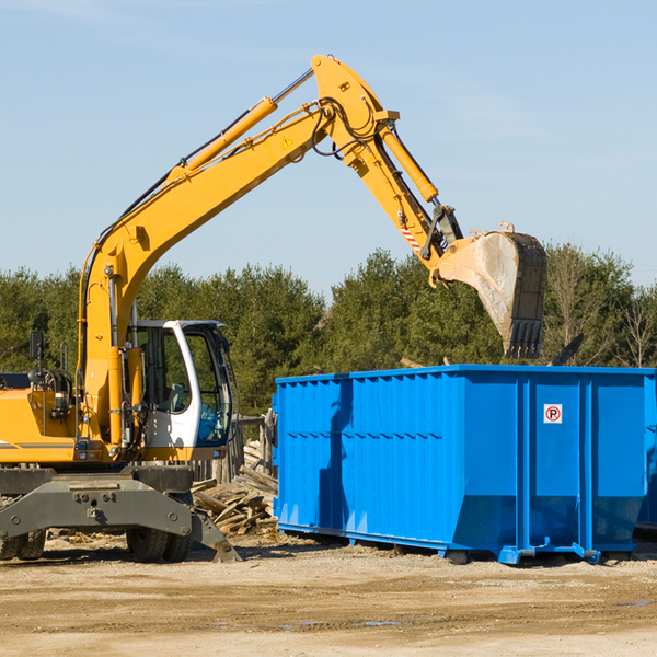 what size residential dumpster rentals are available in Pottersville MO